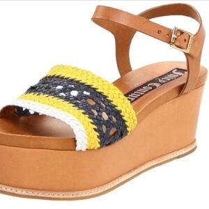 Juicy Couture Mallory Too Platform Woven leather sandals shoes Size 9